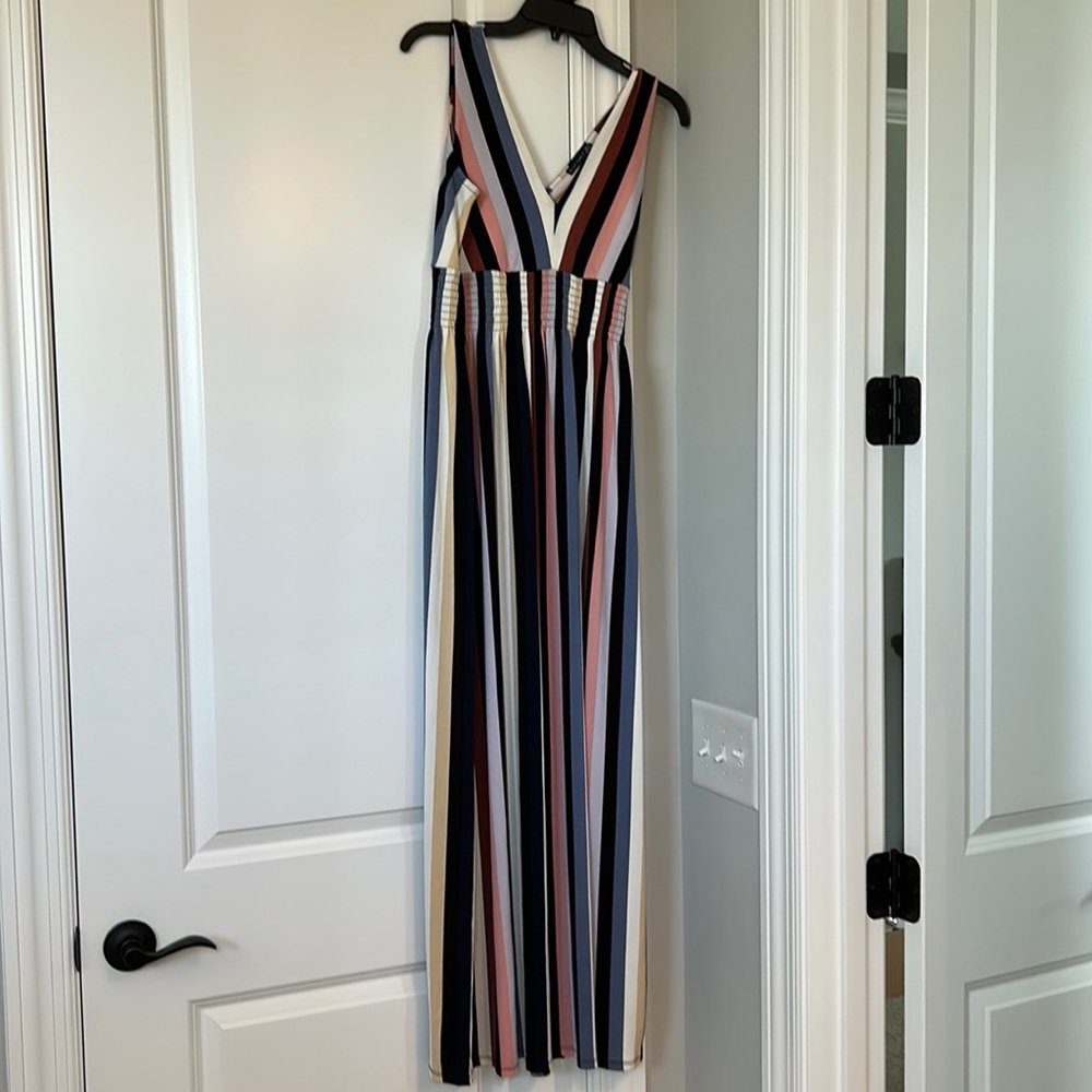 Black Tape Knit Stripe Maxi Size M